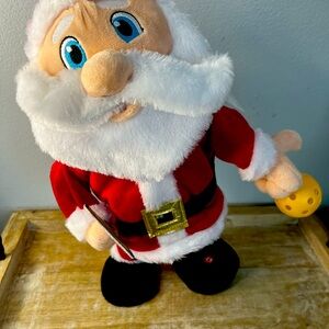Gemmy Santa Holiday Time Animated Plush NWT Sings “We are the Champions”.